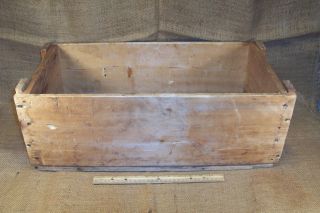 Large Old Wooden Crate Primitive Antique Wood Box Farm Barn Tool photo