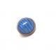 Antique Blue Striated Marble Cabochon Glass Button In Copper Bezel Buttons photo 3