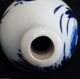 Very Fine Japanese Arita - Style Blue & White Bottle Vase W/ Hand - Painted Peonies Vases photo 6