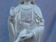 47cm China Dehua White Porcelain Finely Stand Lotus Flower Kwan - Yin Statue Kwan-yin photo 1