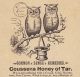 Lightning Liniment Cure Bottle Mortar & Pestle Owl Drug Advertising Trade Card Quack Medicine photo 4