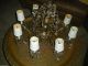 Antique Spanish Brass Chandelier 90 Crystal Prisms 8 Lights Chandeliers, Fixtures, Sconces photo 5