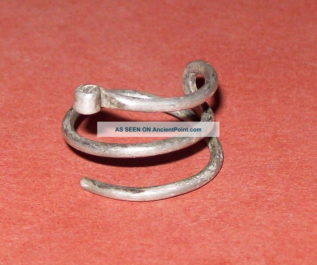 Viking Invanders Silver Spiral Round Finger Ring Scandinavian photo