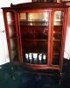 Antique 1900s William & Mary Walnut Display Cabinet Rockford National Furn Co 1900-1950 photo 2