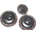 Antique Set Of 3 Celluloid On Metal Backs Buttons photo 1