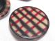 Antique Set Of 3 Celluloid On Metal Backs Buttons photo 2