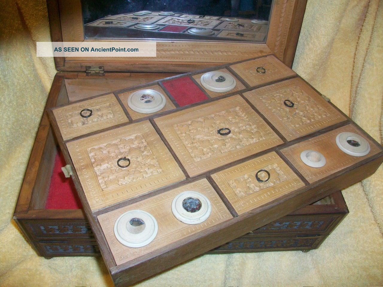 Good Anglo Indian Antique Sewing Box And Writing Slope Boxes photo