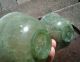 Fine Pair Green Jade Translucent Bowls Tea Wine Cups Early Antique Nephrite Rare Bowls photo 4