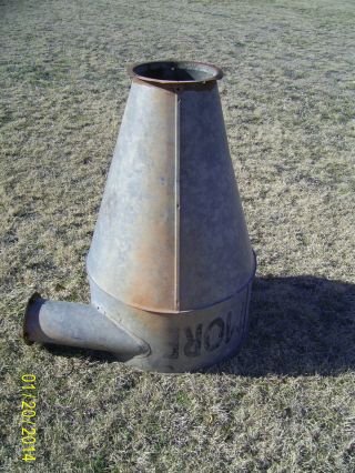 Primitive Antique Extra Large Metal Funnel,  Repurpose,  Old Farm,  Garden Art photo