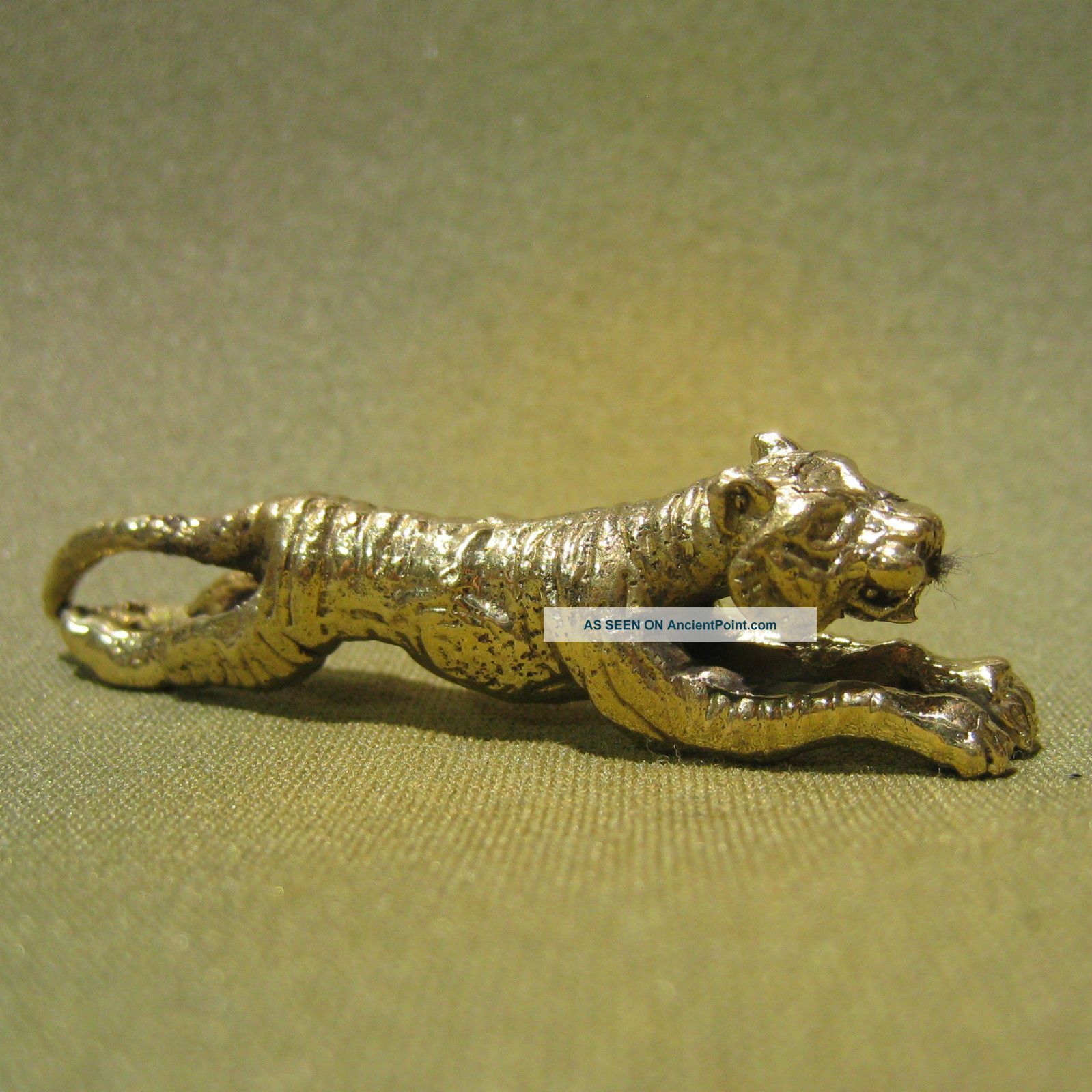 Powerful Tiger Honor Respect Attract Lucky Sacred Charm Thai Amulet Amulets photo