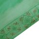 Vintage Saree 100% Pure Silk Embroidered Art Craft Sari Fabric India Wrap Green Other photo 2