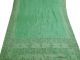 Vintage Saree 100% Pure Silk Embroidered Art Craft Sari Fabric India Wrap Green Other photo 5