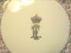 King Farouk I Of Egypt Palace Porcelain Dinnerware Plate - Crown Ensignia Fine Egyptian photo 1