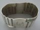 Antq Art Deco France Silverplate Oval Napkin Ring Monogram 