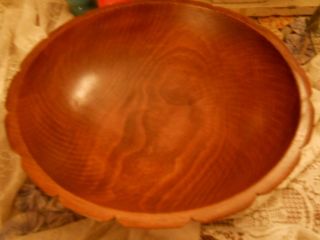 Primitives - Round Wooden Bowl - Outside Very Pretty - 11 1/2 