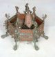 1700 ' S Antique Copper Brass Hand Carved Hindu Temple Fire Pit Hanging Sigari India photo 2