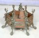 1700 ' S Antique Copper Brass Hand Carved Hindu Temple Fire Pit Hanging Sigari India photo 7