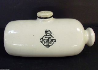 Antique Royal Doulton Hot Water Foot Warmer W Stopper Ceramic England photo