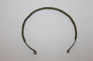 Ancient Celtic Bronze Neck Torc Torque 4/3rd Century Bc Necklace photo