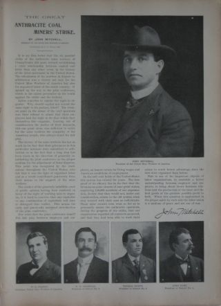 Umw President John Mitchell 1902 Anthracite Coal Miners ' Strike History photo
