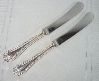 2 Birks Regency Plate Silver Cascade Butter Knives photo