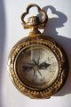 Antique Victorian Miniature Bronze Cased Compass Chatelaine Charm Compasses photo 4