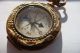 Antique Victorian Miniature Bronze Cased Compass Chatelaine Charm Compasses photo 6