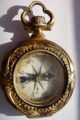 Antique Victorian Miniature Bronze Cased Compass Chatelaine Charm Compasses photo 8