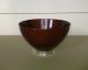Mid Century Vintage Mahogany Wood & Sterling Silver Large Bowl Revere Silver Co Bowls photo 3