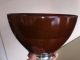 Mid Century Vintage Mahogany Wood & Sterling Silver Large Bowl Revere Silver Co Bowls photo 5