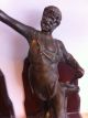 Vintage Antique Bronze Hephaetus Greek God Man Art Statue Sculpture Set Bookend Metalware photo 2