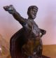 Vintage Antique Bronze Hephaetus Greek God Man Art Statue Sculpture Set Bookend Metalware photo 3