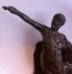 Vintage Antique Bronze Hephaetus Greek God Man Art Statue Sculpture Set Bookend Metalware photo 4