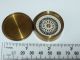 Antique Brass Cased Pocket Compass Floating Card Dial Scientific Tool Other photo 6