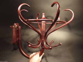 Primitive Antique Industrial Style Wall Coat Hook Rack Rotating Dark Rust Iron photo