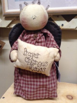 Primitive Doll - Angel - Faith,  Hope,  Love photo