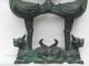 Chinese Bronze Double Bird Drum Stand Musical Instruments Home Decoration Other photo 3