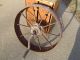 Collectible Med Size Antique Farm Cast Iron Wheel Primitives photo 1