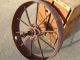 Collectible Med Size Antique Farm Cast Iron Wheel Primitives photo 3