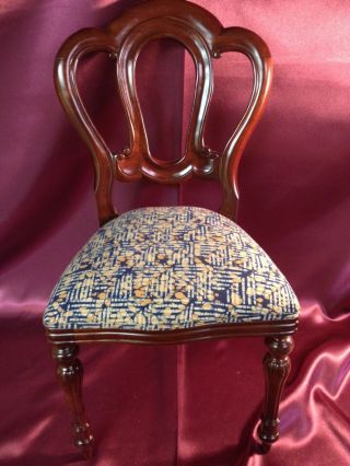 One Carved Mahogany Child ' S Chair Victorian Style 19 