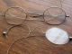 Antique Wire Rim Oval Eyeglass Parts For Repair L B Co Spectacles Optical photo 1