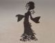 Traditional Art Collectable Cowhide Old Handwork Carving Belle Shadow Puppet Pacific Islands & Oceania photo 2