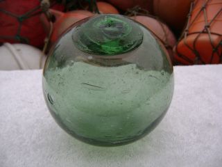 (385) 4.  77 Inch Glass Float Ball Buoy Bouy Wp 24 Smiley photo