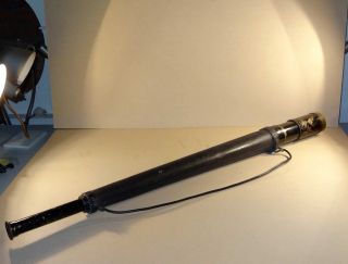 Vintage Nautical Telescope,  Leather And Brass Finish Rare photo