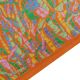Vintage Saree Art Silk Fabric Printed Indian Orange Sari Antique Wrap Decor Drap Other photo 3