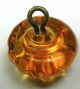 Antique Charmstring Glass Button Honey Hob Design Swirl Back - 1860 - 1840 Buttons photo 2