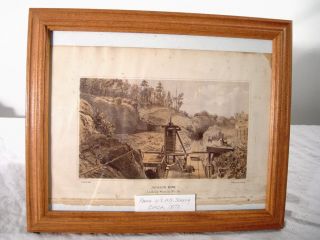 Antique 1870 Ca Lithograph Usgs Geological Survey Jackson Mine Art Print J.  Bien photo