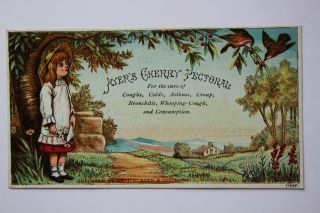 Antique Ayer ' S Cherry Pectoral Lowell Ma Quack Medical Cure Victorian Trade Card photo