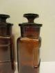 2 Rare Antique W.  T.  & Co Usa Amber Medicine Apothecary Stopper Glass Bottle Euc Bottles & Jars photo 4