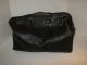 Antique Black Leather Doctor ' S/ Duffel Bag W/talon Crest Latch Zipper & Buckled Doctor Bags photo 1